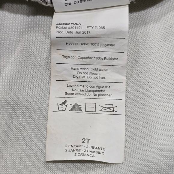 Star Wars Yoda Vest w/ Cloak & Hood Lucasfilm Rubie's Costume Toddler Dress Up - Picture 7 of 11